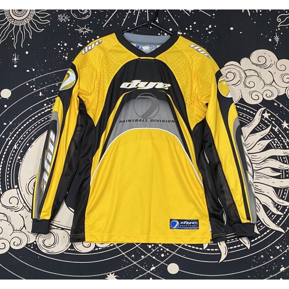 Dye Paintball Long Sleeve Padded Jersey Mens Medium Yello & Black